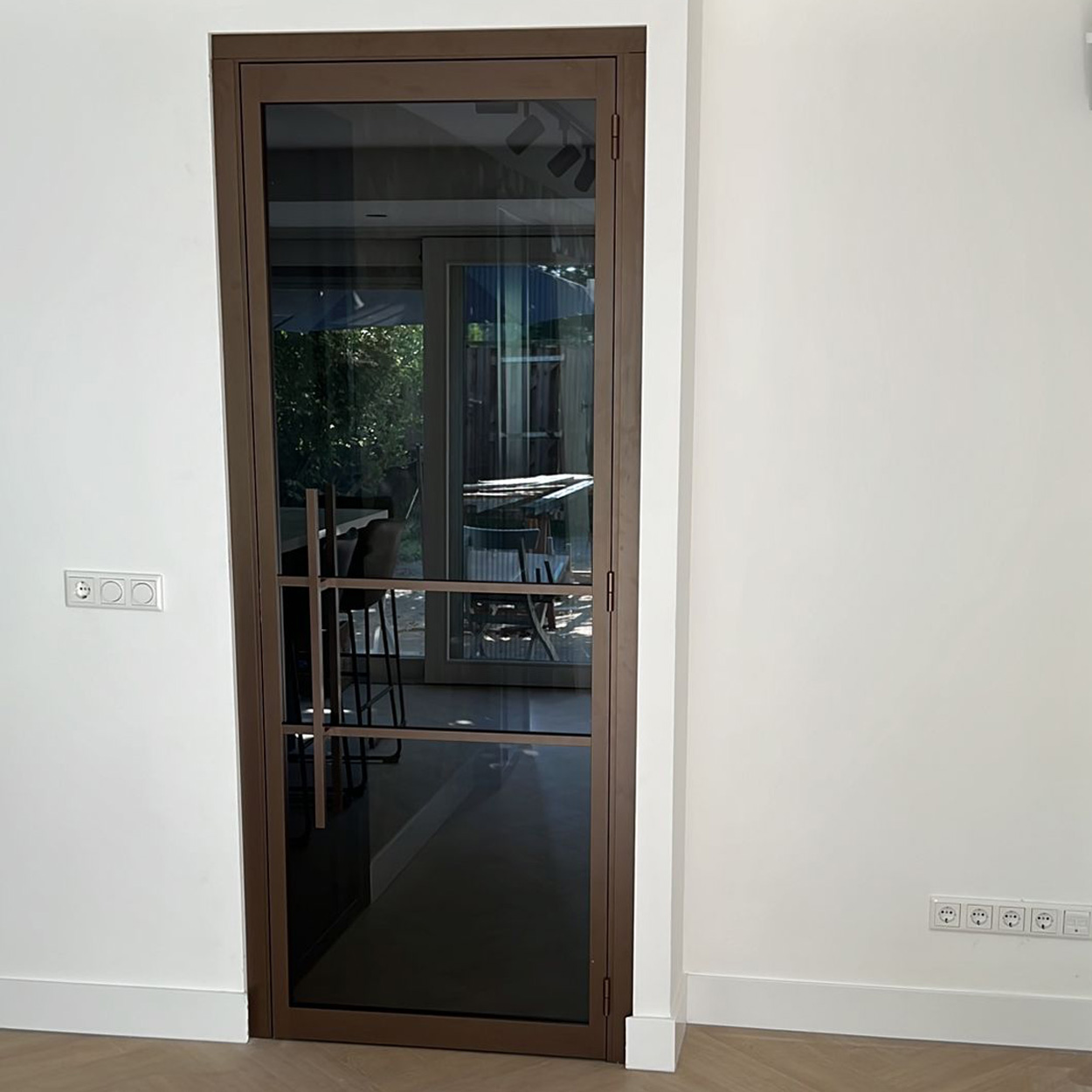 Skantrae SlimSeries Alu - Metalen Deur Brons met Kozijn